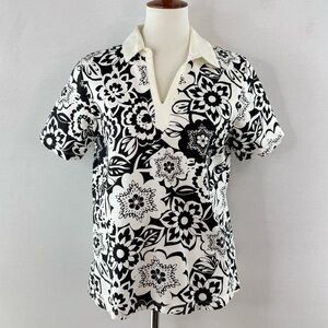 Classic Elements Stretch Cotton Casual Button Down Shirt with Floral Pattern
